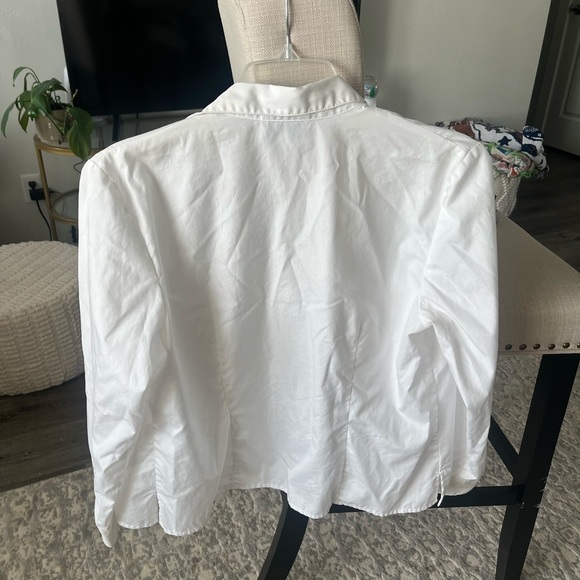 EUC Pendleton 100% Cotton Long Sleeve Button Up Ruffle Shirt, Size 14 - Picture 6 of 6